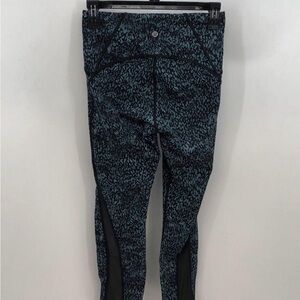 lululemon athletica Blue and Black Leggings